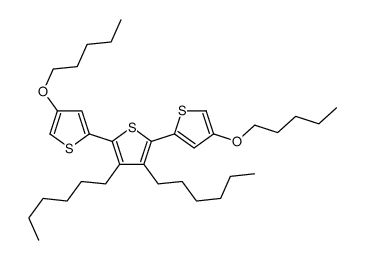 3,4-dihexyl-2,5-bis(4-pentoxythiophen-2-yl)thiophene Structure