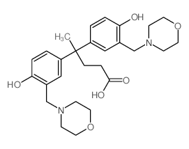 Benzenebutanoic acid, 4-hydroxy-g-[4-hydroxy-3-(4-morpholinylmethyl)phenyl]-g-methyl-3-(4-morpholinylmethyl)- Structure