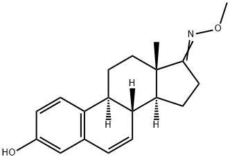 3-Hydroxy-1,3,5(10),6-estratetren-17-one O-methyl oxime结构式