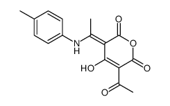 (5Z)-3-acetyl-4-hydroxy-5-[1-(4-methylanilino)ethylidene]pyran-2,6-dione Structure
