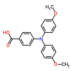4-(双(4-甲氧基苯基)氨基)苯甲酸结构式