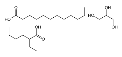 dodecanoic acid,2-ethylhexanoic acid,propane-1,2,3-triol Structure