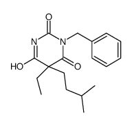 1-Benzyl-5-ethyl-5-isopentylbarbituric acid structure