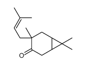 4,7,7-三甲基-4-(3-甲基-2-丁烯基)二环[4.1.0]-3-庚酮结构式