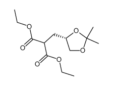 S-4,5-O-isopropylidene-4,5-dihydroxy-2-ethoxycarbonylpentanoic acid ethyl ester Structure