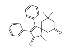 1,9,9-trimethyl-3,4-diphenyl-1-azaspiro[4.5]dec-3-ene-2,7-dione结构式