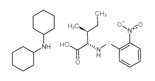 N-2-硝基苯亚磺酰基-L-异亮氨酸双环己铵盐结构式