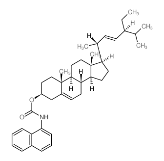 [(3S,8S,9S,10R,13R,14S,17R)-17-[(E,2S,5S)-5-ethyl-6-methyl-hept-3-en-2-yl]-10,13-dimethyl-2,3,4,7,8,9,11,12,14,15,16,17-dodecahydro-1H-cyclopenta[a]phenanthren-3-yl] N-naphthalen-1-ylcarbamate结构式