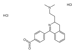 N,N-dimethyl-2-[1-(4-nitrophenyl)-3,4-dihydroisoquinolin-3-yl]ethanamine,dihydrochloride结构式