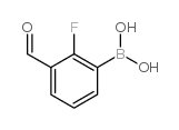 2-氟-3-甲酰基苯基硼酸结构式