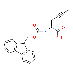 Fmoc-(S)-2-aminohex-4-ynoic acid结构式