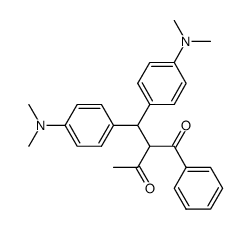 2-(4,4'-bis-dimethylamino-benzhydryl)-1-phenyl-butane-1,3-dione Structure