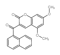 5,7-二甲氧基-3-(1-萘甲酰基)香豆素结构式