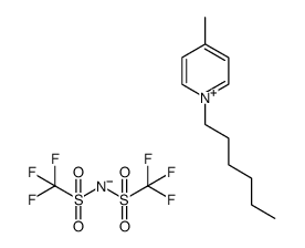 N-己基-4-甲基吡啶双(三氟甲烷磺酰)亚胺盐结构式