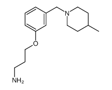 3-[3-[(4-methylpiperidin-1-yl)methyl]phenoxy]propan-1-amine Structure