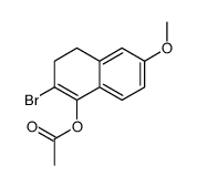 (2-bromo-6-methoxy-3,4-dihydronaphthalen-1-yl) acetate结构式