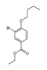 3-溴-4-丁氧基苯甲酸乙酯结构式