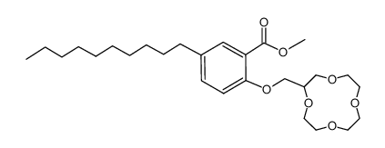 methyl 2-((1,4,7,10-tetraoxacyclododecan-2-yl)methoxy)-5-decylbenzoate结构式
