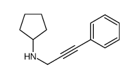 N-(3-苯基-2-丙炔)环戊胺结构式