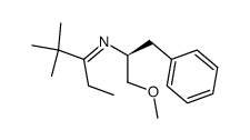 [1-Ethyl-2,2-dimethyl-prop-(E)-ylidene]-((S)-1-methoxymethyl-2-phenyl-ethyl)-amine Structure