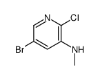 (5-BROMO-2-CHLORO-PYRIDIN-3-YL)-METHYL-AMINE Structure