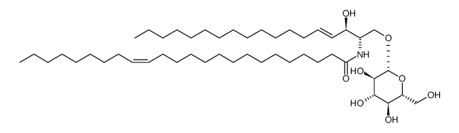 D-glucosyl-1-1'-N-nervonoyl-D-erythro-sphingosine Structure
