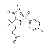 Acetyl D-1-(p-Tolylsulfonamido)-1-(methoxycarbonyl)-2-methylpropyl Disulfide结构式