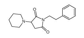 1-(2-phenylethyl)-3-piperidin-1-ylpyrrolidine-2,5-dione Structure
