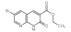 6-溴-2-氧代-1,2-二氢-1,8-二氮杂萘-3-羧酸乙酯结构式