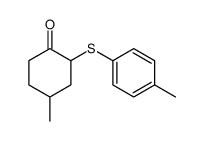 4-methyl-2-(4-methylphenyl)sulfanylcyclohexan-1-one Structure