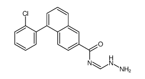 5-(2-chlorophenyl)-N-(hydrazinylmethylidene)naphthalene-2-carboxamide Structure