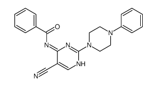N-[5-cyano-2-(4-phenylpiperazin-1-yl)pyrimidin-4-yl]benzamide Structure