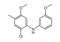 2-chloro-5-methoxy-N-(3-methoxyphenyl)-4-methylaniline Structure