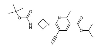 isopropyl 6-{3-[(tert-butoxycarbonyl)amino]azetidin-1-yl}-5-cyano-2- methylnicotinate Structure