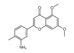 2-(3-amino-4-methylphenyl)-5,7-dimethoxychromen-4-one Structure
