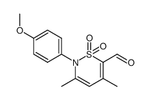 2-(4-Methoxy-phenyl)-3,5-dimethyl-1,1-dioxo-1,2-dihydro-1λ6-[1,2]thiazine-6-carbaldehyde Structure