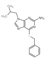 9H-Purin-2-amine,9-(2-methylpropyl)-6-[(phenylmethyl)thio]- Structure