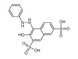 3-hydroxy-4-(2-phenylhydrazinyl)naphthalene-2,7-disulfonic acid Structure