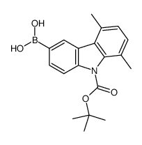 9-tert-butoxycarbonyl-5,8-dimethyl-9H-carbazole-3-boronic acid Structure
