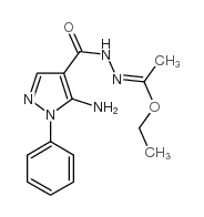N-[((5-氨基-1-苯基-1H-吡唑-4-基)-羰基]乙基肼基甲酸乙酯结构式