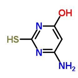 6-amino-2-sulfanylpyrimidin-4-ol structure
