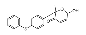 2-hydroxy-6-methyl-6-(4-phenylsulfanylphenyl)-2H-pyran-5-one结构式