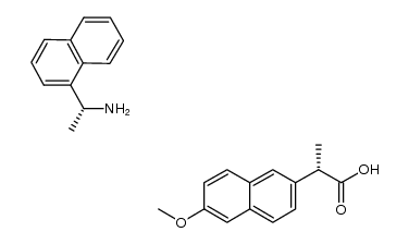 D-(+)-naproxen R-(-)-1-(1-naphthyl)ethylamine结构式
