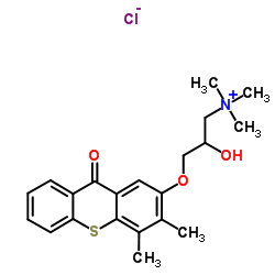 (3-(3,4-二甲基-9-氧-9H-硫杂环-2-基氧基)-2-OH-丙基)三氨基氯图片