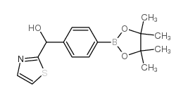 (4-(4,4,5,5-TETRAMETHYL-1,3,2-DIOXABOROLAN-2-YL)PHENYL)(THIAZOL-2-YL)METHANOL Structure