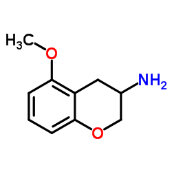 3,4-二氢-5-甲氧基-2H-1-苯并吡喃-3-胺结构式