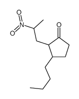 3-butyl-2-(2-nitropropyl)cyclopentan-1-one结构式