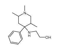 1,2,5-trimethyl-4-phenyl-4-N-(β-hydroxyethyl)aminopiperidine Structure