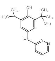 2-(1,1-二甲基乙基)-6-(1-甲基乙基)-4-(3-哒嗪基氨基)苯酚结构式
