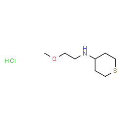 N-(2-甲氧基乙基)四氢-2H-噻喃-4-胺盐酸盐结构式